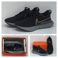Nike React Infinity Run Flyknit 2 Black Gold CT2357-009 Size 6.5 UK, 40.5 EUR