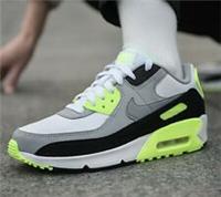 NIKE AIR MAX 90 LTR (GS) YOUTH SIZE UK 4 EUR 36.5 (CD6864 101) WHITE/ GREY/ VOLT