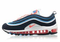 NIKE AIR MAX 97 BG YOUTH SIZE 6 EUR 39 (BQ7551 100) WHITE/BRIGHT CRIMSON/BLUE