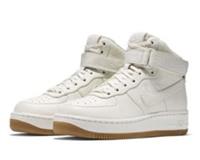 WOMENS NIKE AF1 UPSTEP HI PINNACLE SIZE 4.5 EUR 38 (857665 100) SAIL/GUM LEATHER