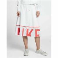 WOMENS NIKE MESH ,,Big LOGO'' SKIRT SIZE M (893661 100) WHITE/ RUSH CORAL - M M