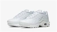 NIKE AIR MAX PLUS (GS) YOUTH SIZE 3 EUR 35.5 (AR1852 100) WHITE