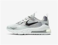NIKE AIR MAX 270 REACT GS YOUTH SIZE UK 3.5 EUR 36 (CT6661 001)GREY/BLACK/ORANGE