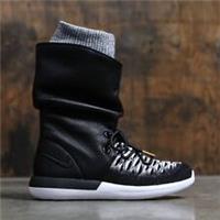 WOMENS NIKE ROSHE TWO HI FLYKNIT WINTER BOOTS UK 4 EU37.5 861708 002)BLACK/WHITE