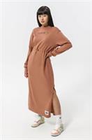 WOMENS NIKE NSW ICON CLASH FLEECE DRESS SIZE S (DM6263 215) BROWN - S Regular