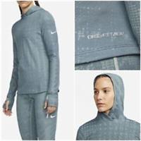 NIKE DRI-FIT ADV WOMENS LONG SLEEVE RUNNING HOODIE TOP SIZE S (DD6791 357) - S Regular