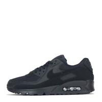 Nike Men's Air Max 90 Trainers Shoes Sneakers Lace up - Black & Black