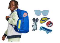 Nike Kids' Graphic Backpack Boys Girls School Rucksack Hook-and-loop patches 20L
