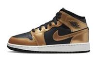 NIKE AIR JORDAN 1 MID SE (GS) ,,Metalic Gold'' SIZE UK 3 EUR 35.5 (DR6967 071)