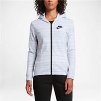 WOMENS NIKE ADVANCE 15 TECH KNIT HOODIE JACKET SIZE S (837458 100) WHITE /BLACK - S Regular