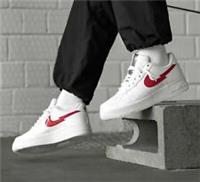 MENS NIKE AIR FORCE 1 LV8 ,,Euro Tour'' SIZE UK 13 / UK 14 (CW7577 100)WHITE/RED