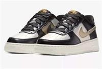 NIKE AIR FORCE 1 LV8 (GS)YOUTH SIZE 5.5 EUR 38.5 (849345 003)MTLC GREY/MTLC GOLD