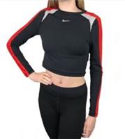 Nike Pro Womens Dri Fit Long Sleeve Crop Top (Black)  RRP £48 - M Regular