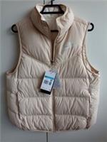 WOMENS NIKE REVERSIBLE DOWN FILL GILET VEST SIZE M (CV8684 140) BEIGE / WHITE - M Regular