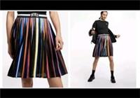 NIKE NIKELAB NBA BASKETBALL SKIRT RAINBOW RIBBON STRIPES SIZE S (AO0832 010) - S Regular
