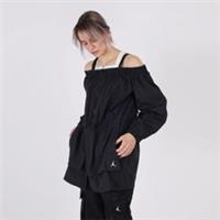 WOMENS NIKE JORDAN UTILITY OFF SHOULDER JACKET SIZE S (CU4065 010) BLACK - S Regular