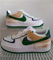 NIKE AIR FORCE 1 SHADOW SIZE UK 4.5 EUR 38 (DZ1847 102) White/Navy/Malachite
