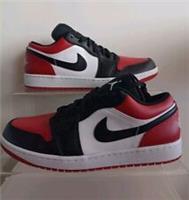 NIKE AIR JORDAN 1 LOW ,,Bred Toe'' SIZE UK 11 EUR 46 (553558 612)