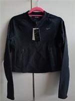 NIKE DRI-FIT POWER FLASH CROP RUNNING JACKET SIZE S (800944 010) BLACK - S Regular