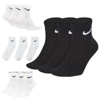 Nike SX7667 Mens Ankle Socks 3X Pack Low Cut Comfort Soft Cotton Trainer Socks - UK 8-11/ EUR 42-46 Regular