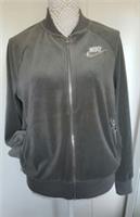 NIKE VELOUR JACKET JUMPER WOMENS SIZE S (921149 018) RIVER ROCK GREY - S S