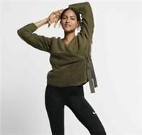 NIKE SHERPA LONG SLEEVE TRAINING TOP WRAP SIZE M (929839 395)OLIVE CANVAS - M Regular