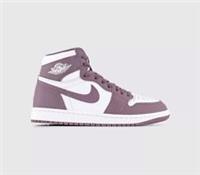 Nike Air Jordan 1 High Trainers White Sky Mauve Size Uk 8.5 Eu 43 Usa 9.5