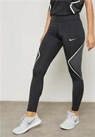 WOMENS NIKE POWER FAST GX RUNNING TIGHTS SIZE M (890464 010) BLACK/ WHITE - M Regular