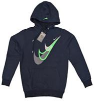 Men's NIKE Colourful Logo On Chest Pullover Fleece Hoodie Sweatshirt - 2XL Regular