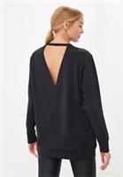 NIKE DRY STUDIO CREW LONG SLEEVE WRAP BACK TRAINING TOP (929386 010)BLACK - S Regular
