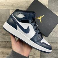 NIKE TRAINERS AIR JORDAN 1 MID GS DARK TEAL ARMORY NAVY SIZE UK4 US4.5 EUR36.5