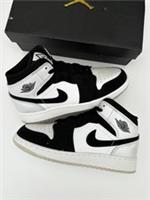 Nike Air Jordan 1 Mid Diamond Shorts GS Black White DN4321-100 UK 4 Brand New