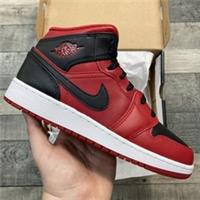 NIKE AIR JORDAN 1 MID TRAINERS GS REVERSE BRED SIZE UK5 US5.5Y EUR38