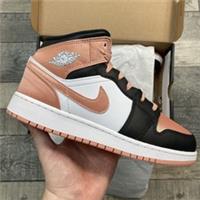 NIKE TRAINERS AIR JORDAN 1 MID GS LIGHT MADDER ROOT SIZE UK6 US6.5Y EUR39
