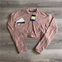 NIKE CROP TOP POWER RUNNING DIVISION WOMENS PURPLE LONG SLEEVE 1/4 ZIP SIZE S - S Regular