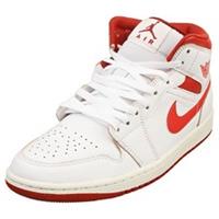 Nike Air Jordan 1 Mid Se Mens Fashion Trainers in White Red