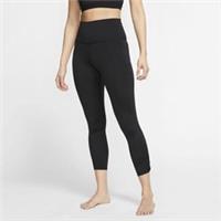 Nike Yoga Black Ruched High Rise Dri-FIT 7/8 Leggings