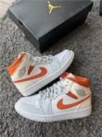 Nike Air Jordan 1 Strafish | White | Size UK6 US7 EU40 | AJ1 Orange RARE