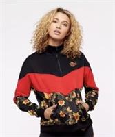 NIKE TRACK FLORAL PRINTED JACKET TOP SIZE XS (921650 010) BLACK/ RED - XS Regular