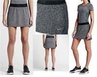 NIKE CONVERGE SEAMLESS DRI FIT SKIRT SIZE L (725780 010) GREY/ BLACK - L Regular