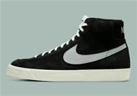 NIKE BLAZER MID '77 SUEDE SIZE UK 6 EUR 40 (CW2371 001) BLACK / PURE PLATINUM