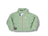 Nike Therma-FIT Teddy borg puffer bomber jacket in green and pink Size XL - XL Regular