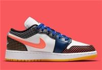 NIKE AIR JORDAN 1 LOW MMD BG UK 6 'MULTI GRID' - DH7547 100