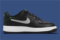 NIKE AF1 1/1 GS UK 4 'BLACK METALLIC SILVER' - DH7341 001
