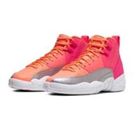 NIKE AIR JORDAN 12 RETRO GS UK 4 'SUNRISE HOT PUNCH' - DH3392 700