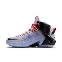 NIKE LEBRON XII GS UK 4 UNISEX 'ALUMINUM SUNSET GLOW' - 599728 417