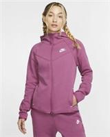 NIKE TECH FLEECE FULL ZIP HOODIE SIZE XS (BV3455 528) MULBERRY ROSE/WHITE - XS Regular