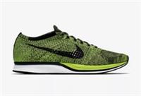 NIKE FLYKNIT RACER UK 5 UNISEX 'VOLT BLACK' - 526628 731