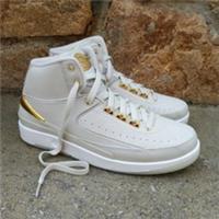 NIKE AIR JORDAN 2 RETRO Q54 BG YOUTH UK 4 EUR 36.5 (866034 001) LIGHT BONE/ GOLD