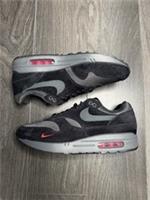 Nike Air Max 1 Bred Black Red Mini Swoosh FV6910-001 Mens UK 9
